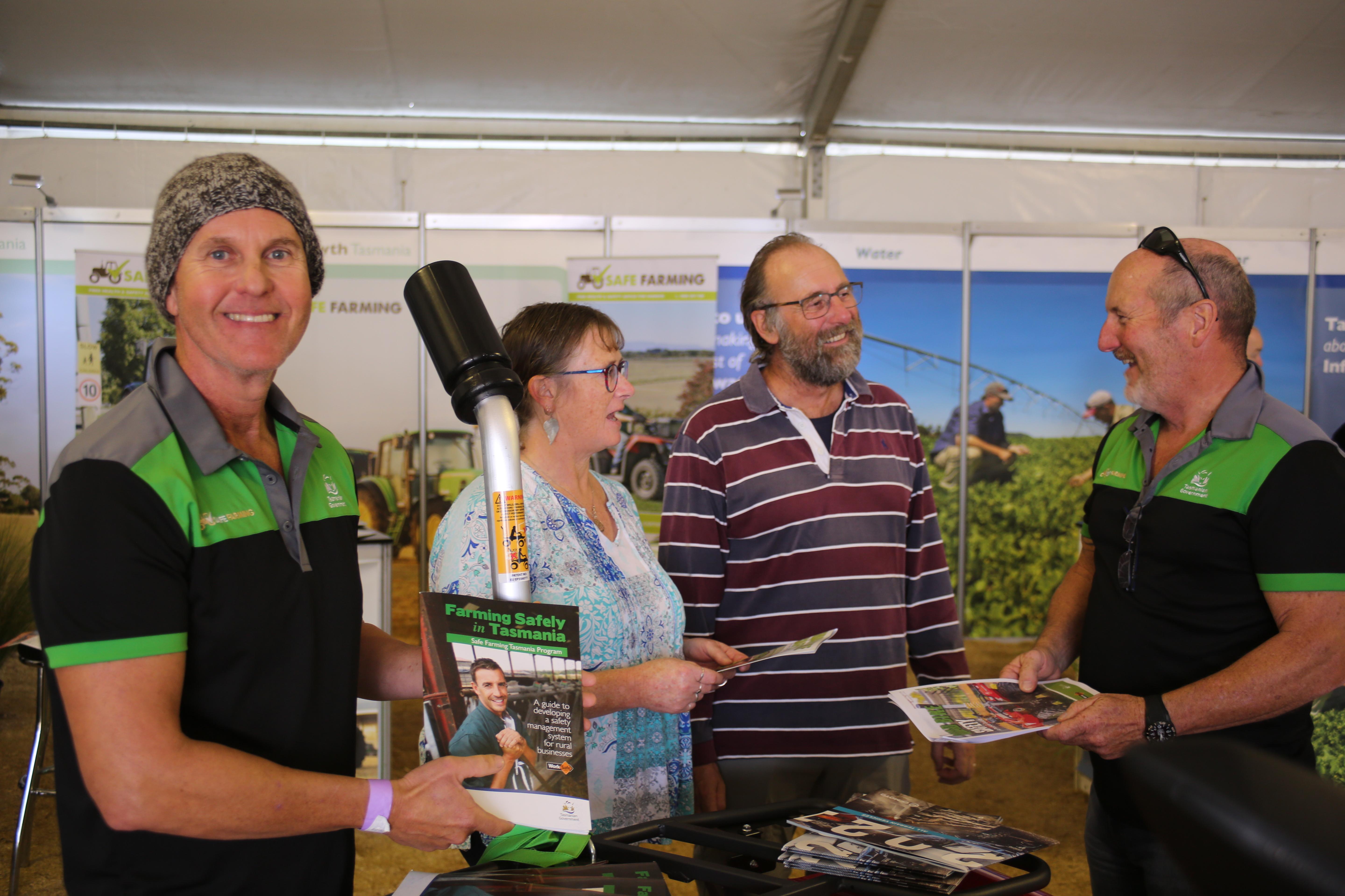 Stuart Beams, left, from Safe Farming Tasmania