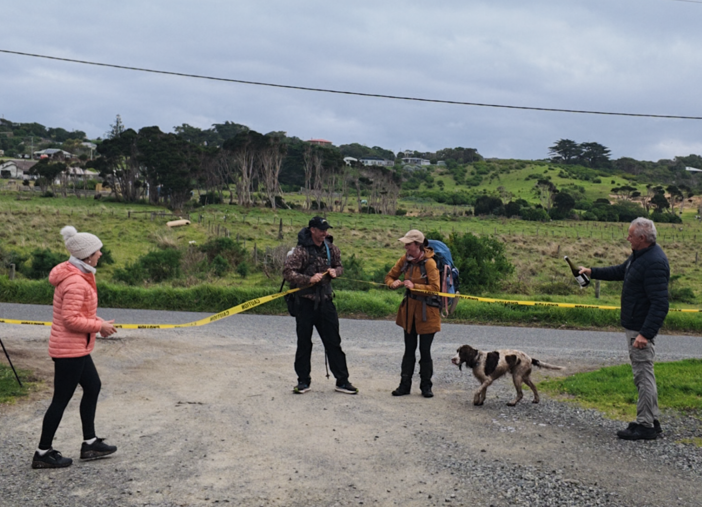 Jessica Cox and her husband George completed a seven-day, 200-kilometre circumnavigation of King Island’s coastline on Tuesday, raising almost $10,000 for the Black Dog Institute.