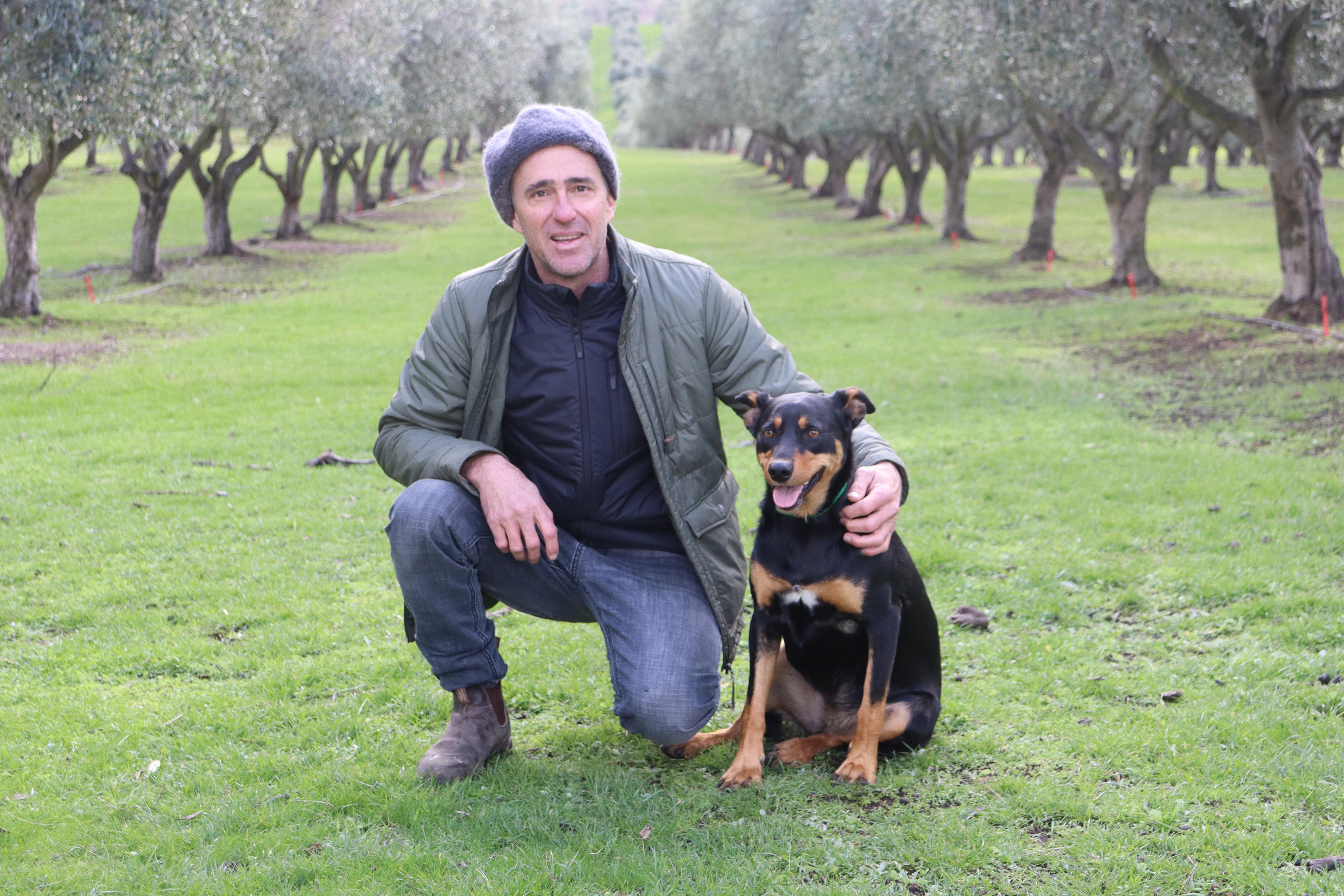 Chris Dick and Olive the dog