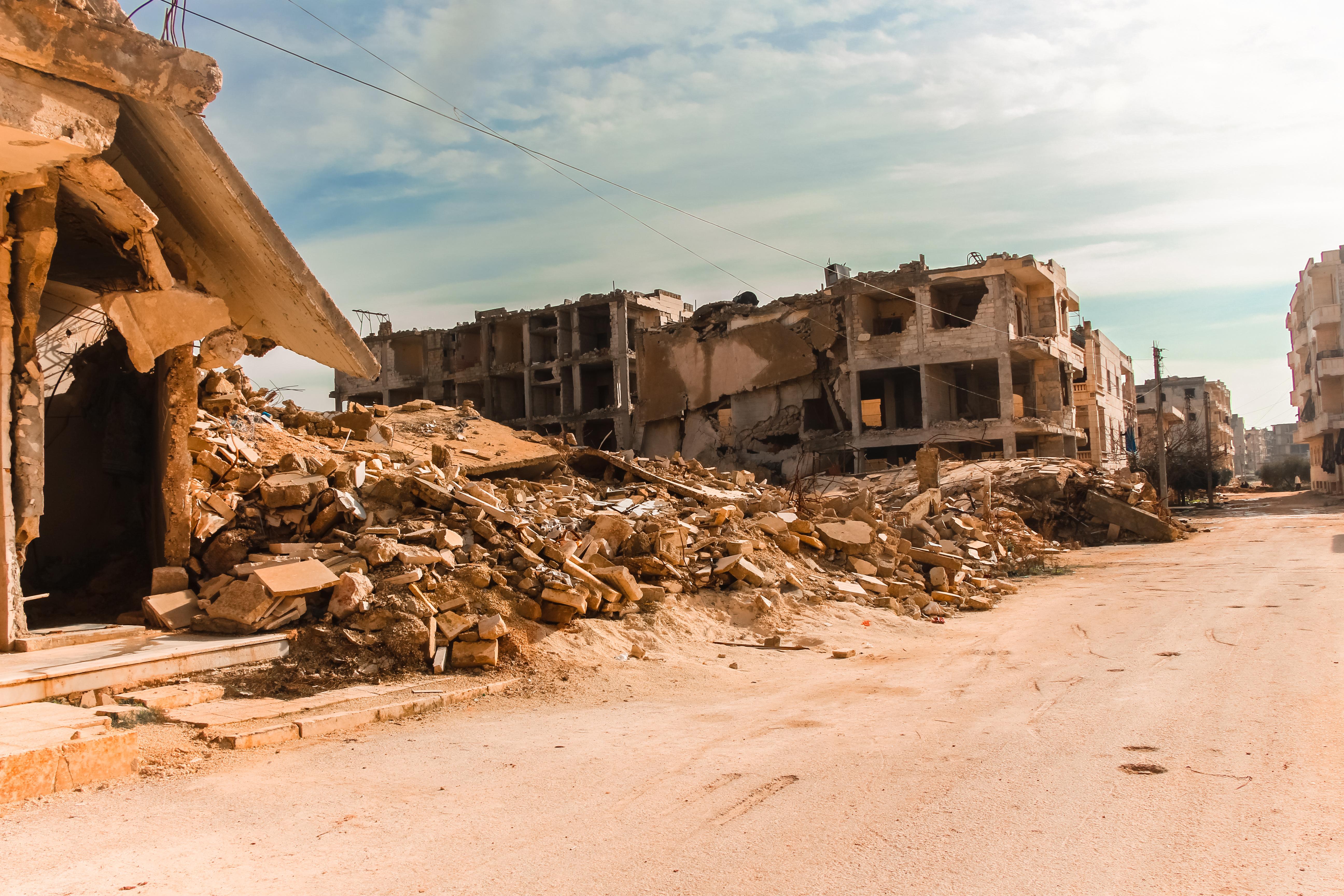 Destruction from Russian missiles in Ukraine