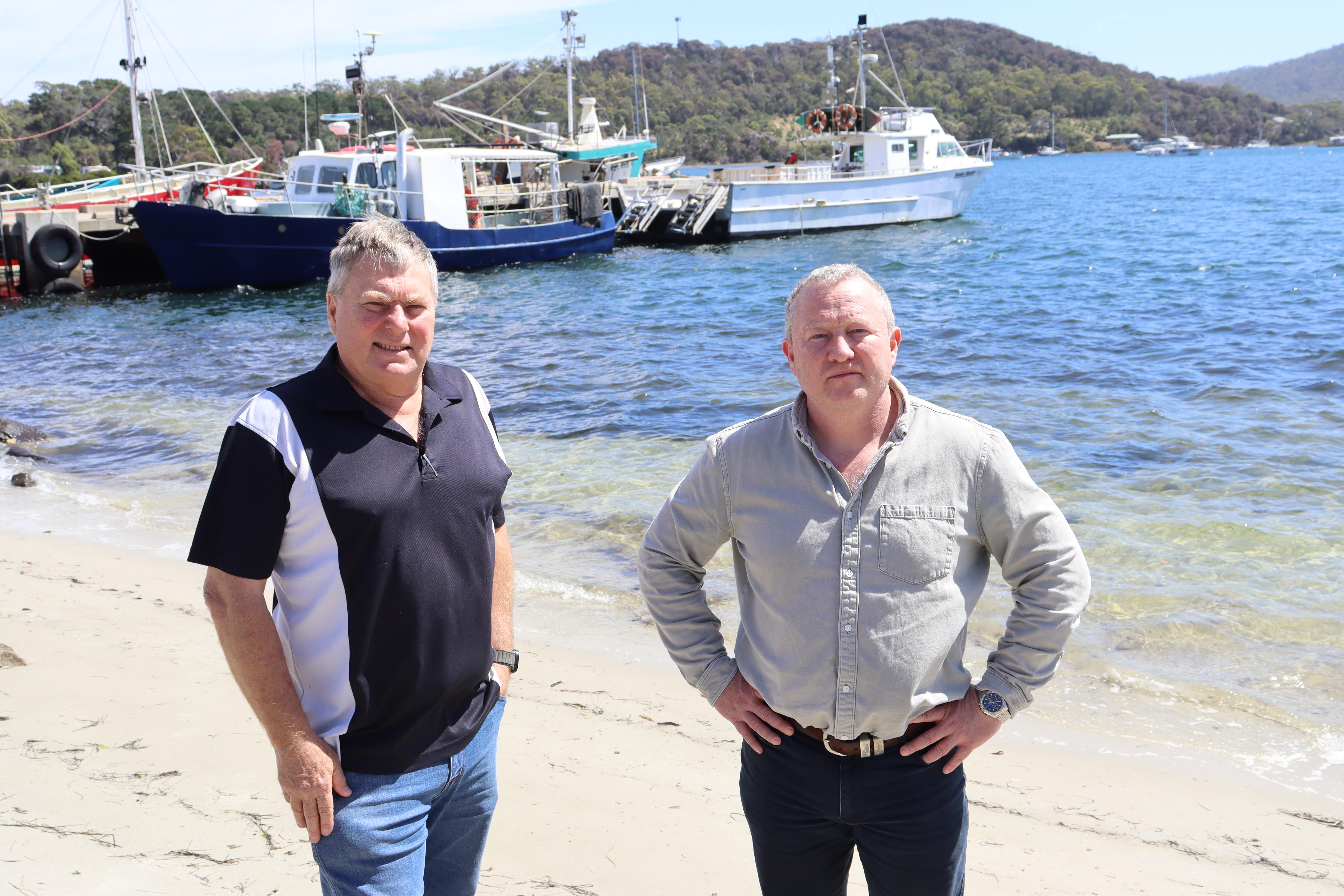 Tasman Mayor Rod Macdonald and council general manager Blake repine