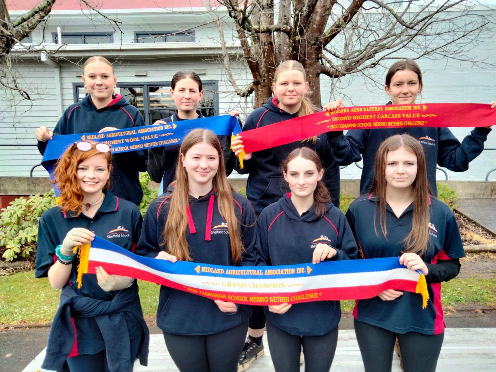 Sheffield School students after winning the School Merino Challenge