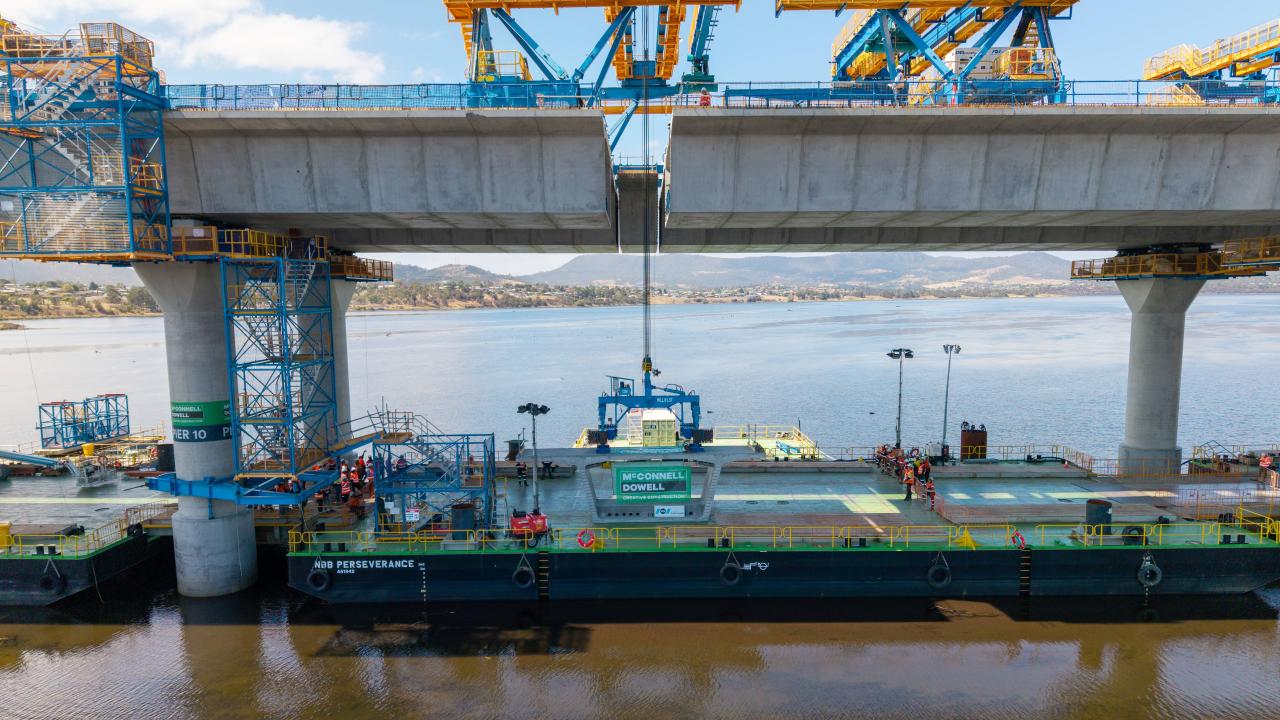 Last piece of Bridgewater Bridge