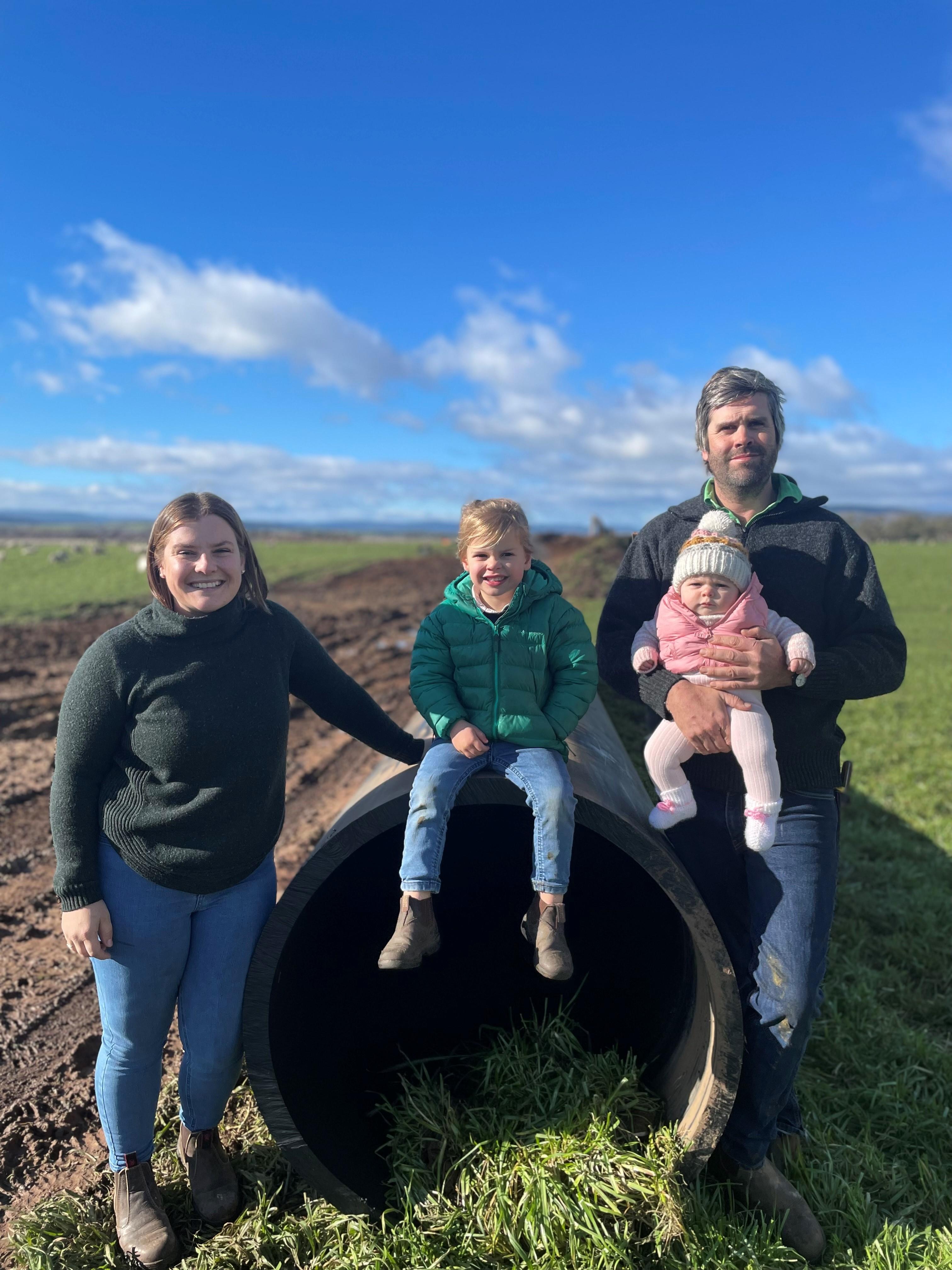 Patrick and Mady Taylor with children Alice, 3, and Ruth, 6 months