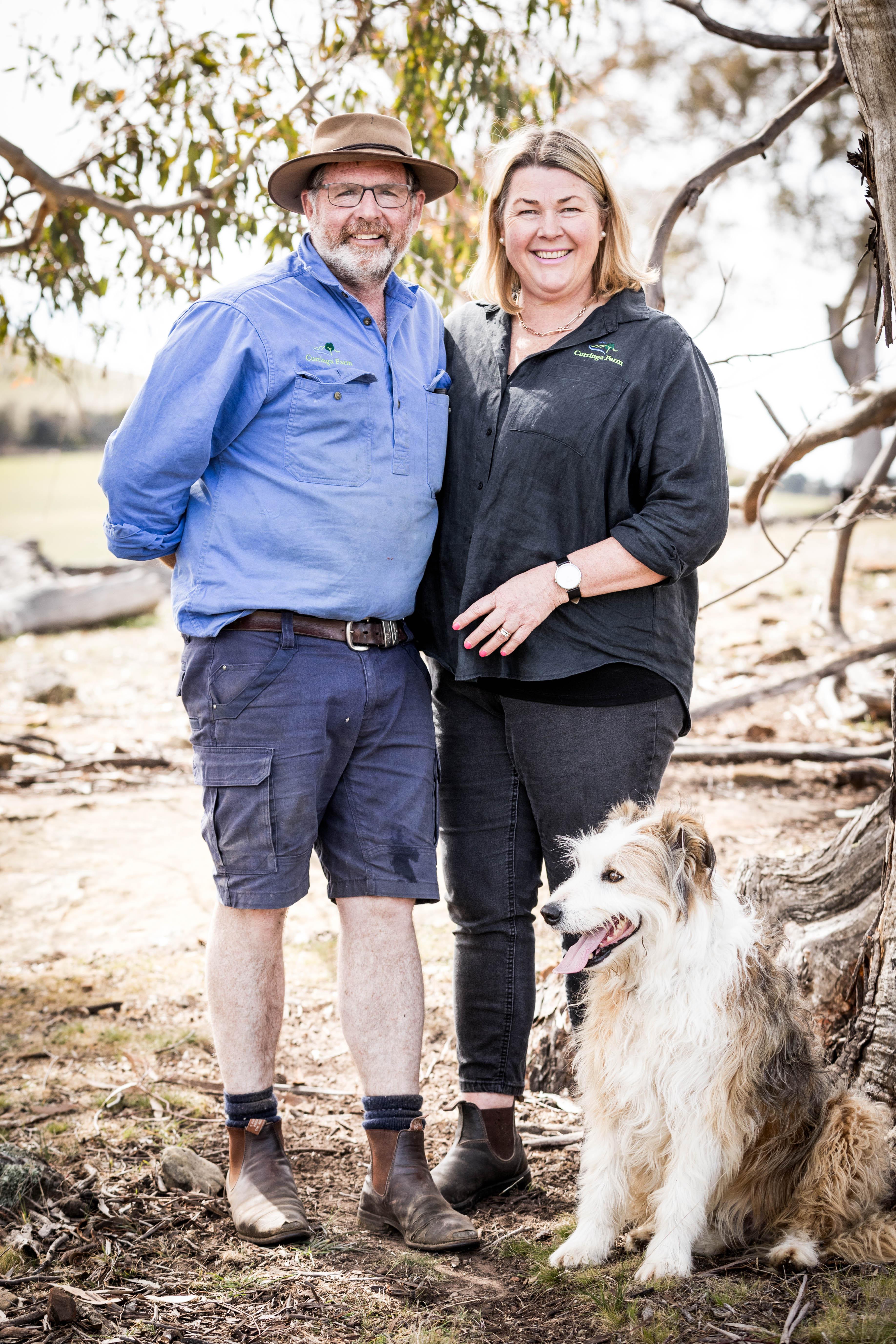 Tim and Jane Parsons with their sidekick Billy