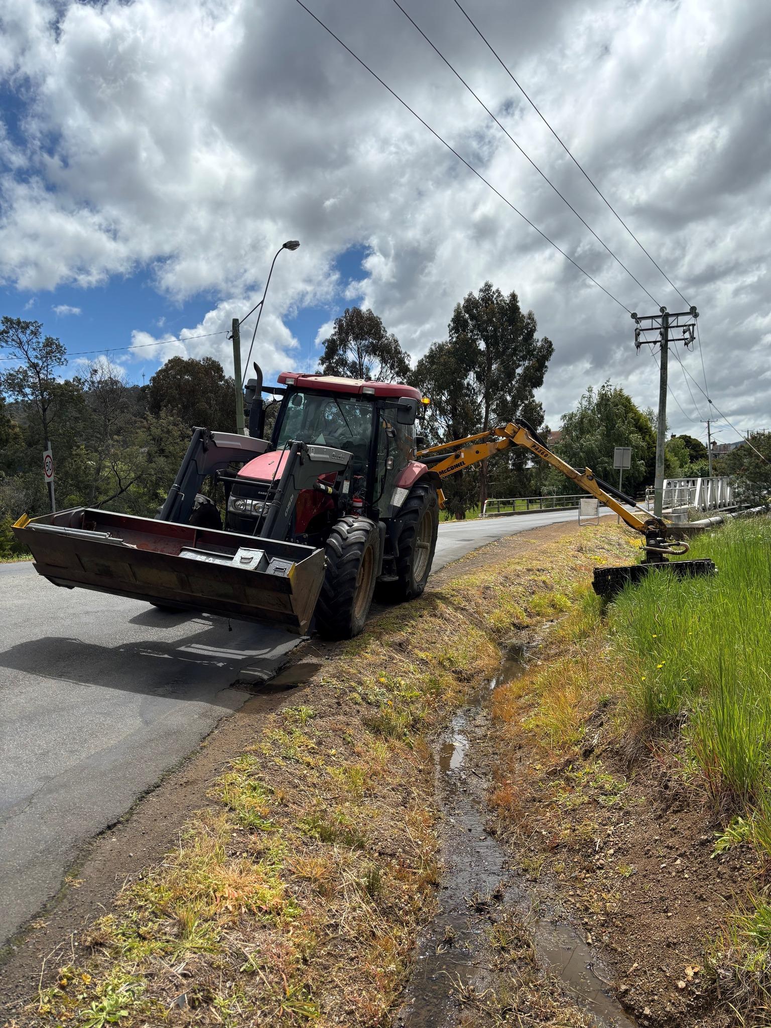 A Derwent Valley Council vehicle doing work around the municipality..