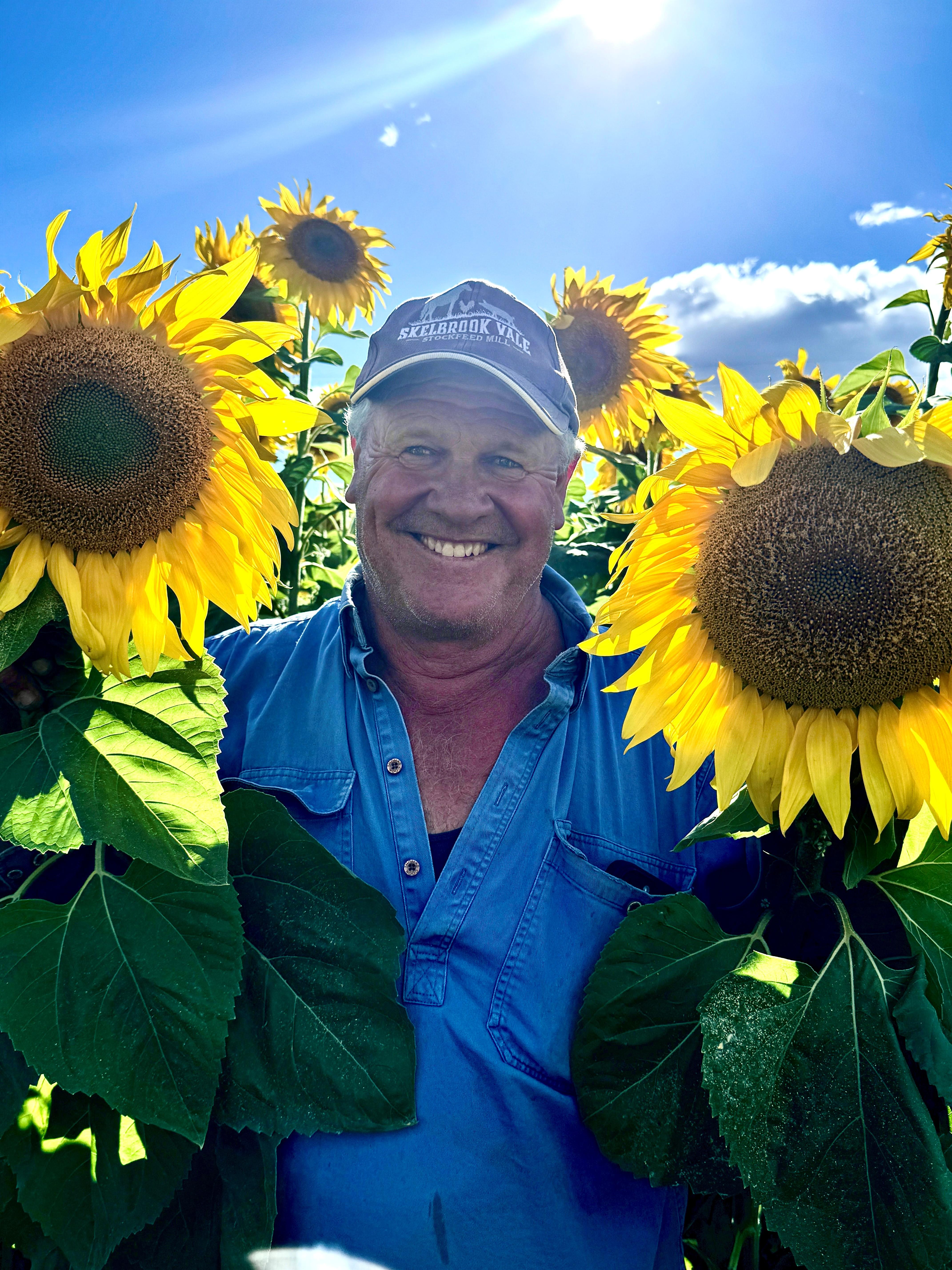 Brendon Rockliff of Skelbrook Vale Stockfeed Mill at  Sassafrass in the floral field.