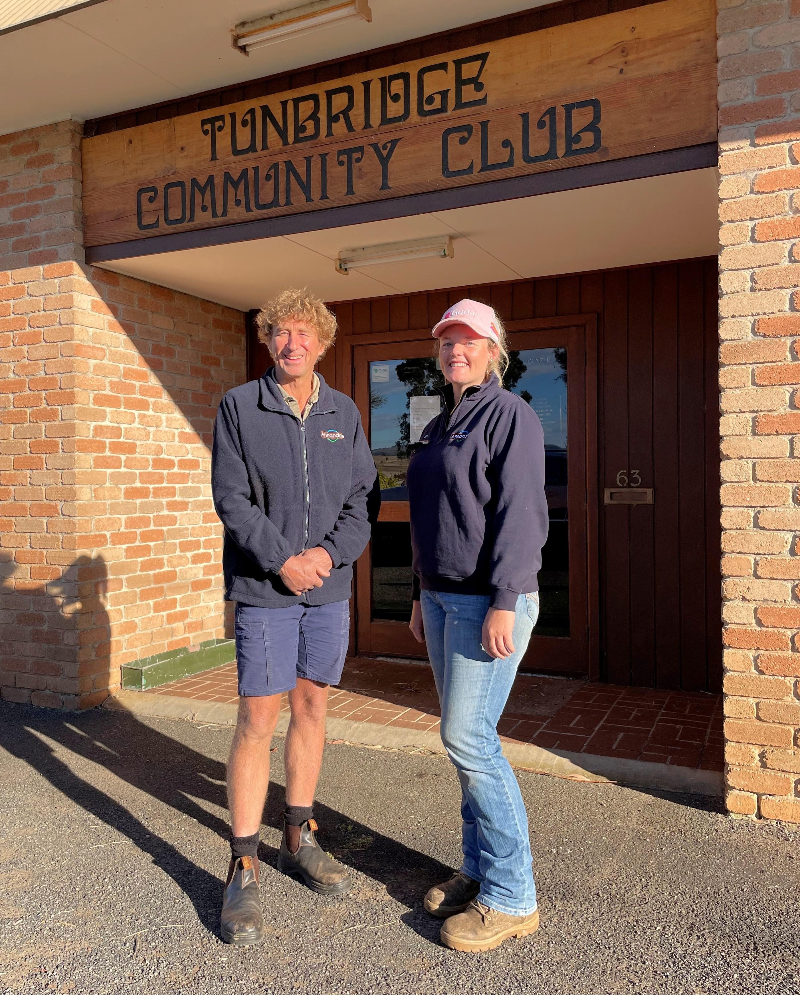 Tunbridge Community Club president Richard Gardner and secretary Bree How.