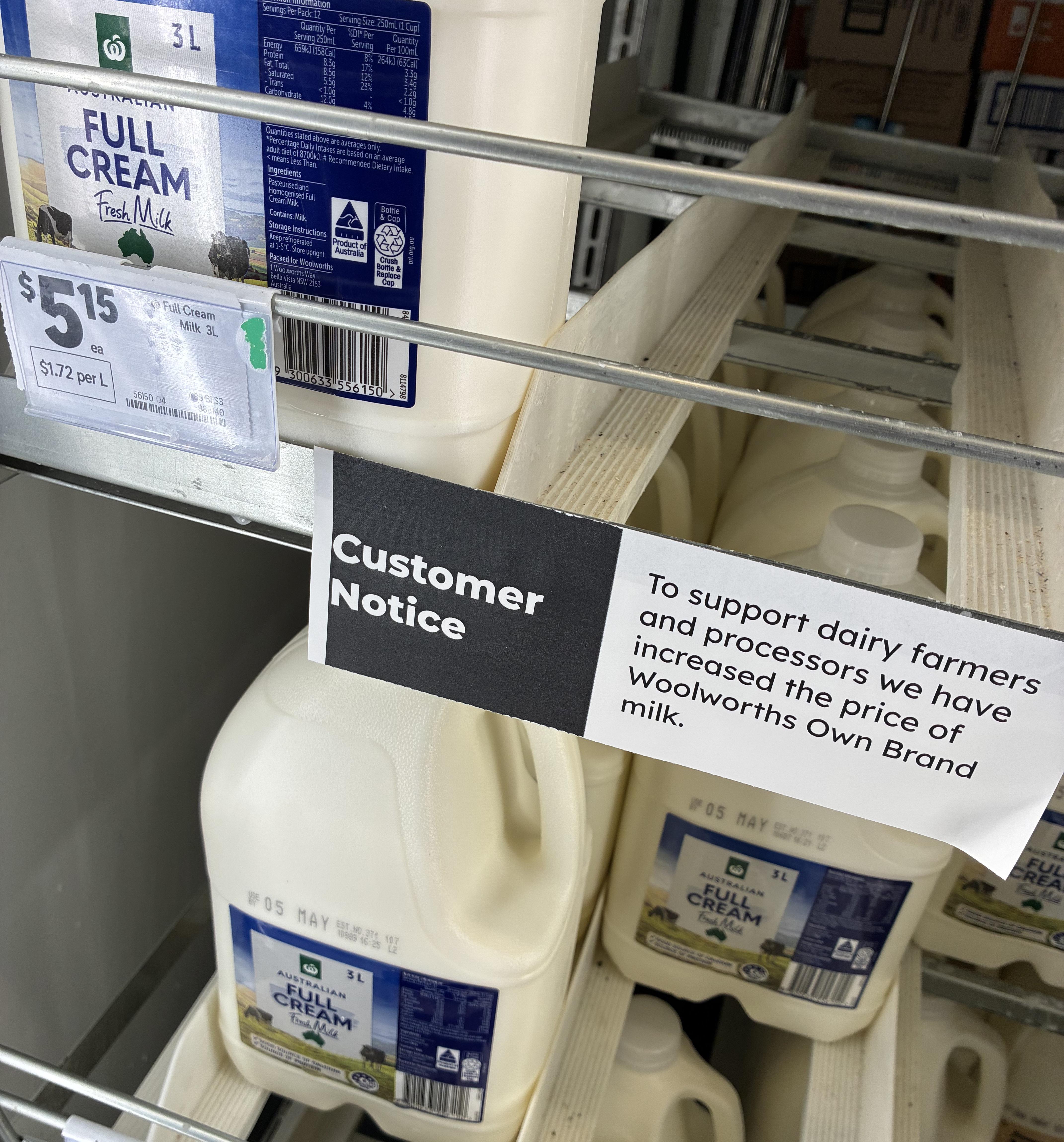 Message in Woolworths
