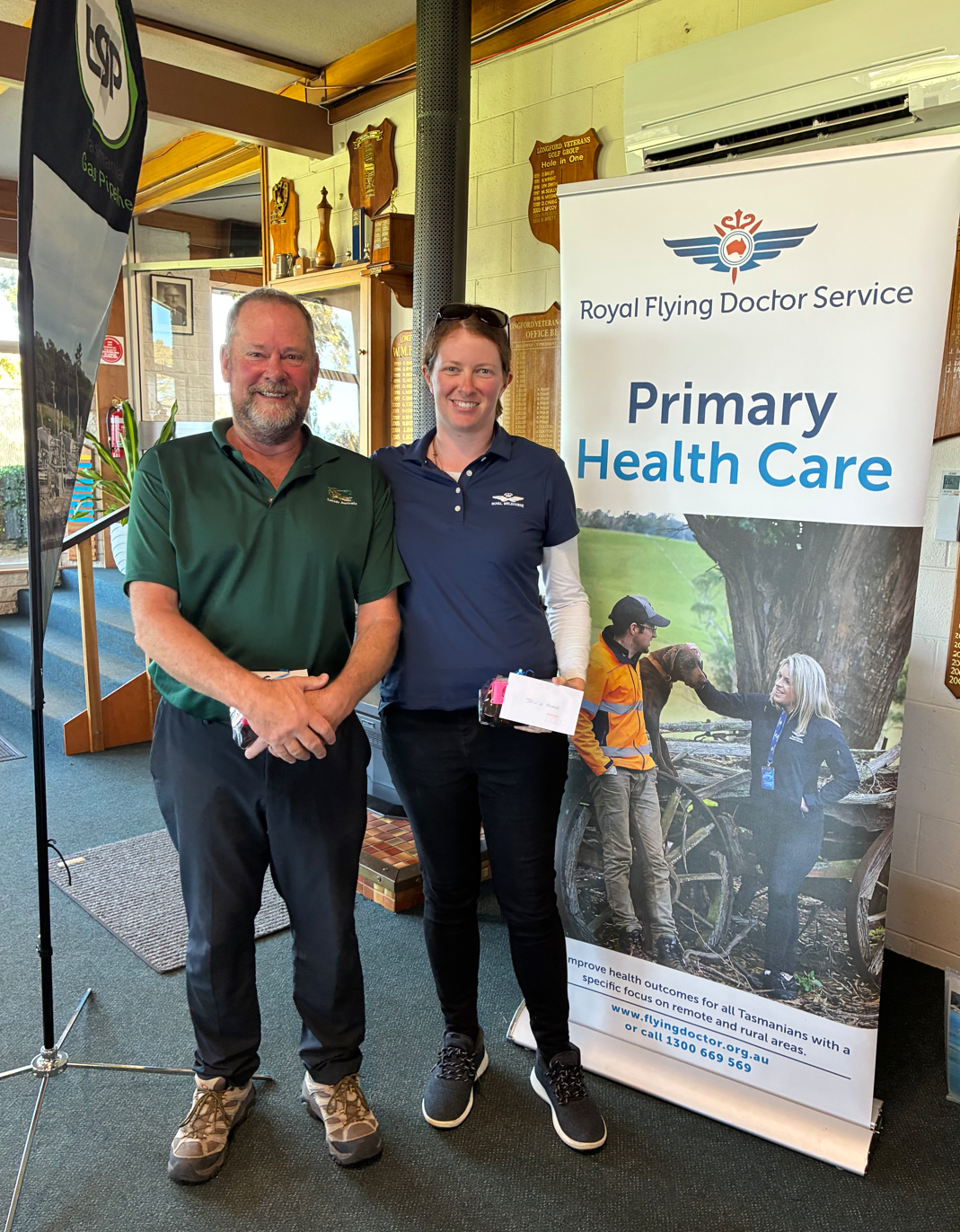 Division 1 putting winners Menno Van Der Mollen and his daughter Laura from Mowbray Golf Club.