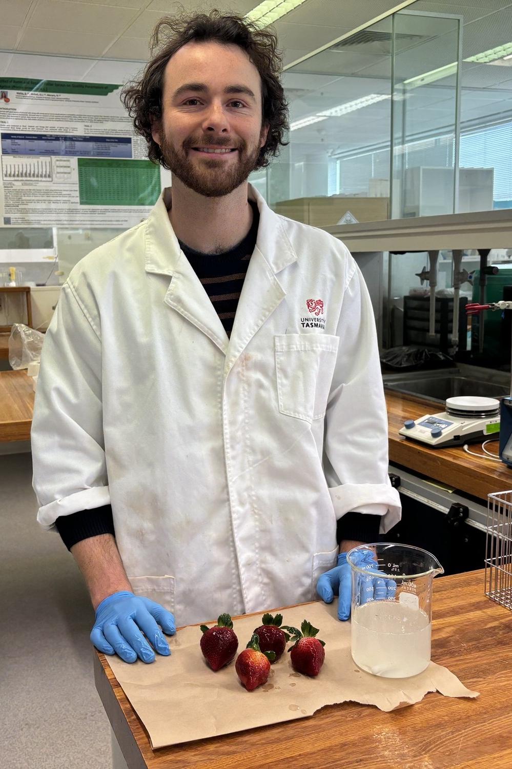 Bachelor of Agricultural Science Honours student Fin Walton.