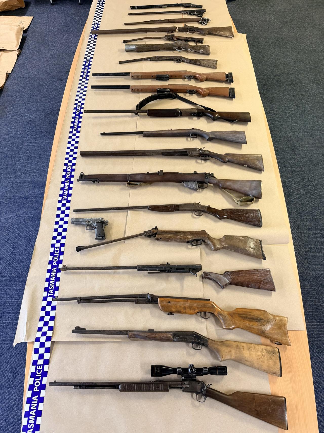 Firearms seized at Frankford