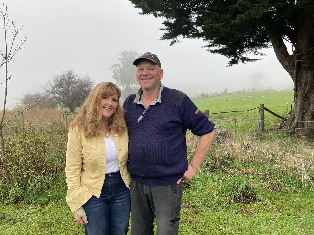 Dawn and Al on the farm that they have brought back to life.