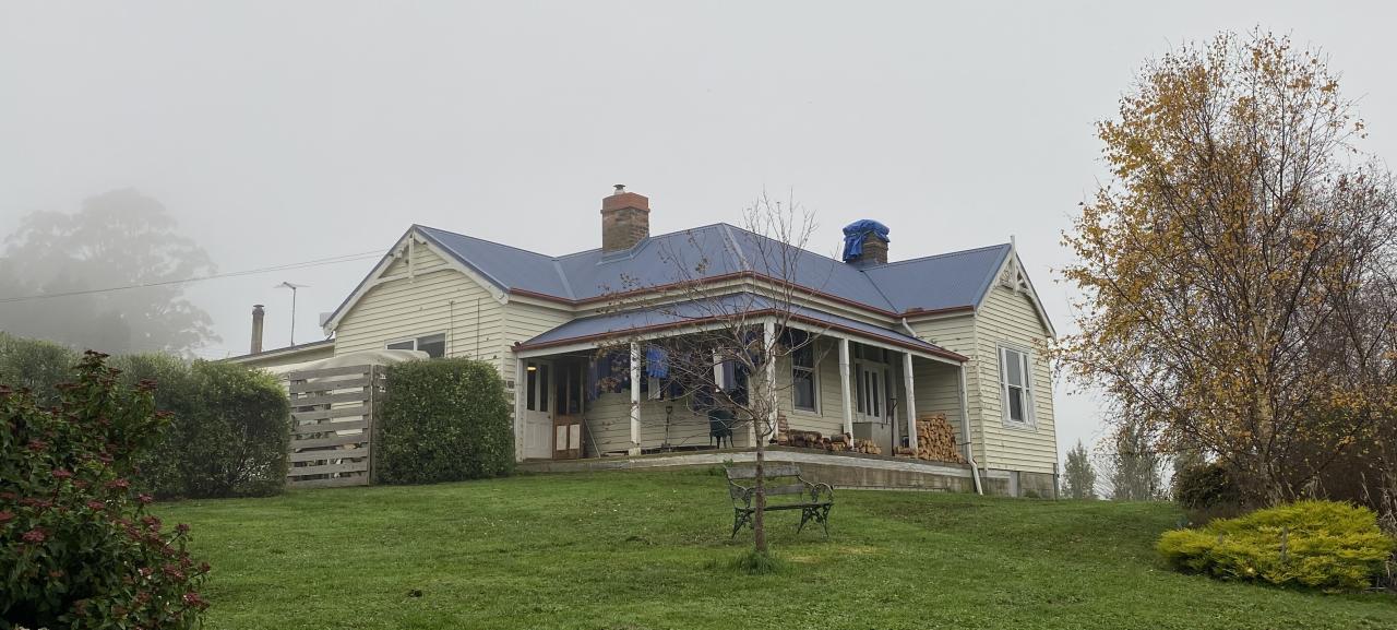 The 106 year old farmhouse on Crumpleton Farm.