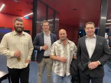 Chris Connors of Blackley Pipelines, South Riana dairy farmer Brodie Hill, Johnny Blackley of Blackley Pipelines and David Elphinestone of Elphinstone Stevenson accountants.