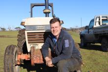  Daniel Gladwell with his Case 1190 tractor.