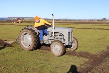  Neil Byrne taking part in the vintage section of the National Ploughing Championships.