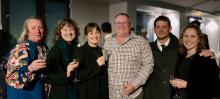  Kim Croker of Fork it Farm, Lebrina, Chez Orchard of Loaves and Fishes Tas, Emma Boskell of Sweet Wheat, Perth, Daniel Croker, Ian and Katherine St Jack of Pipers Brook Truffles.