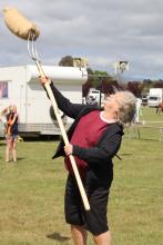 Debrah Youd of Elizabeth Town launches her sheaf.
