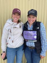 Judge Annie Pumpa and senior competitor Jayde Grylls