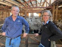 Julian and Anna von Bibra, owners of Beaufront at Ross where a shearing school is held each year.