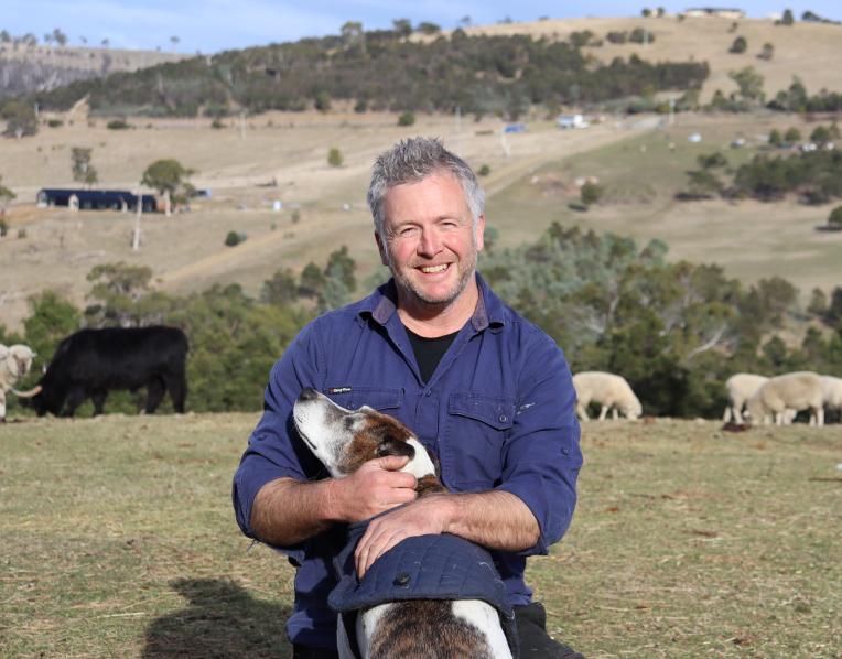 Ian Womack with his rescue dog Wally