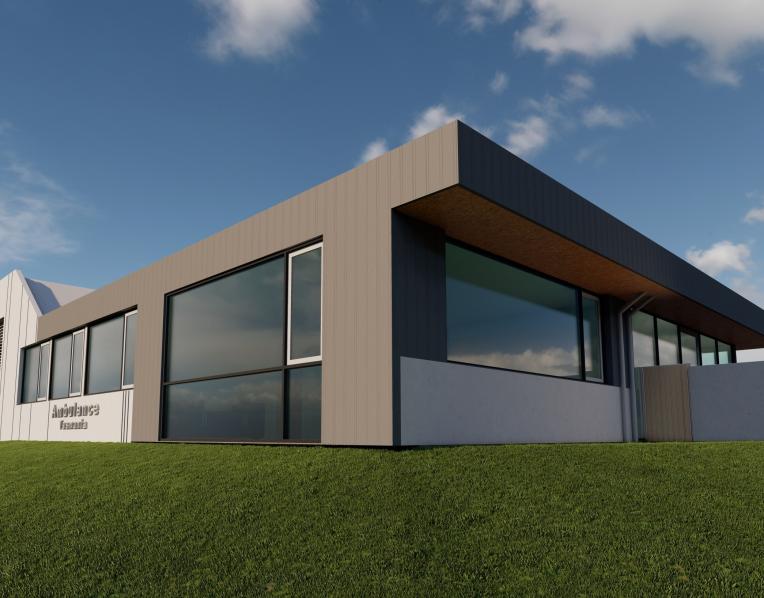 Artist impression of the new Longford ambulance station.