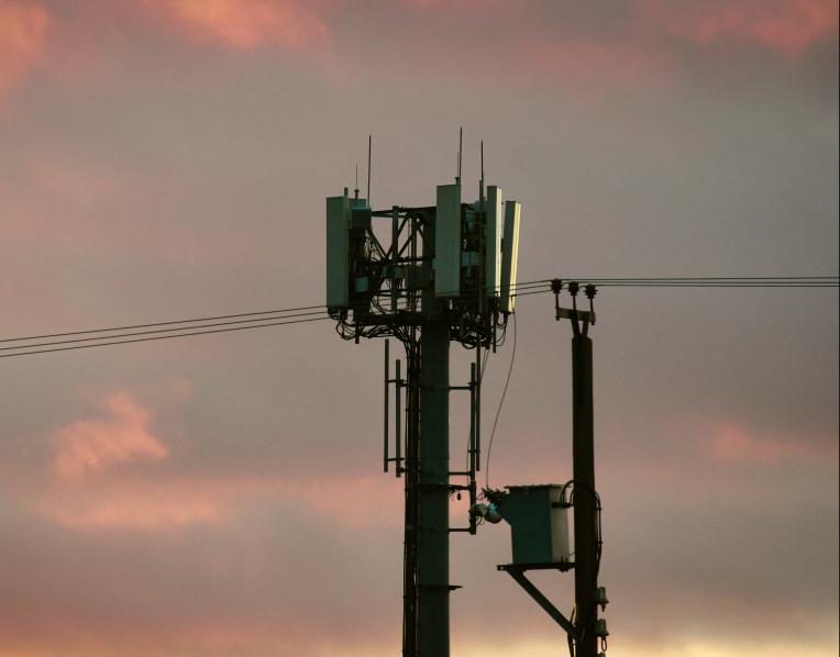 A mobile phone tower