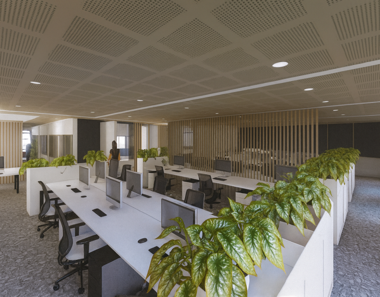 An artist impression of what the upgraded Tasman Council chambers will look like