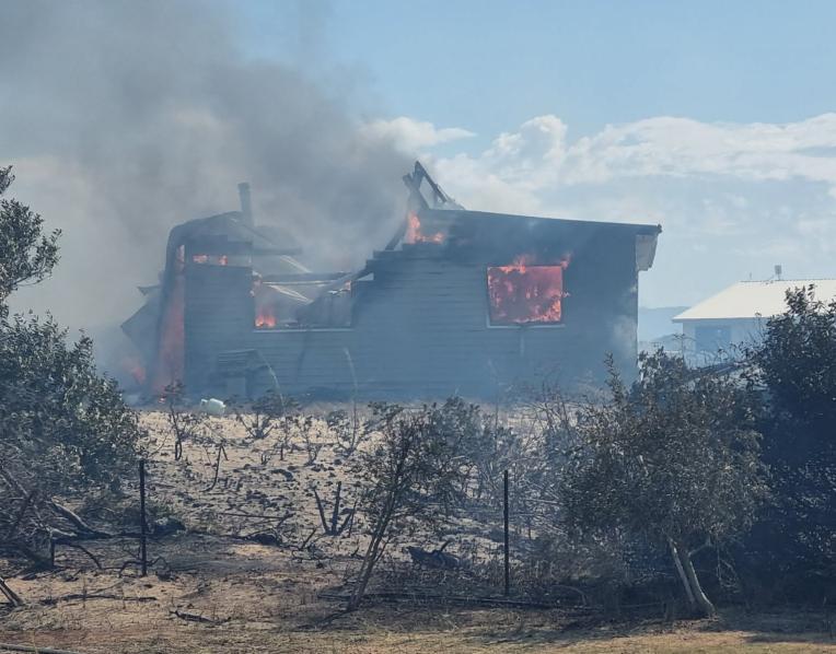 Rhian Shephard's shack at Dolphin Sands was destroyed in a bushfire