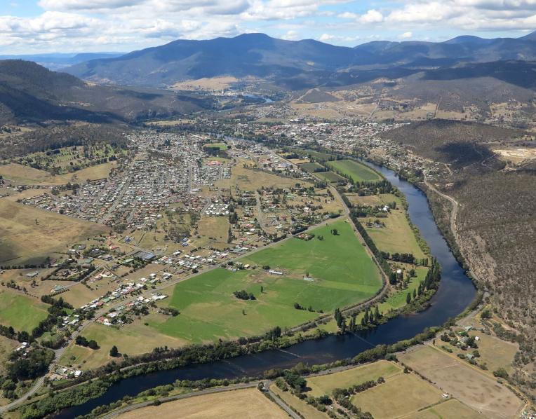 A birds-eye view of New Norfolk