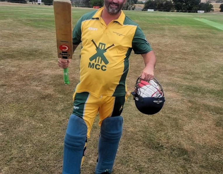 John Fowle after his innings