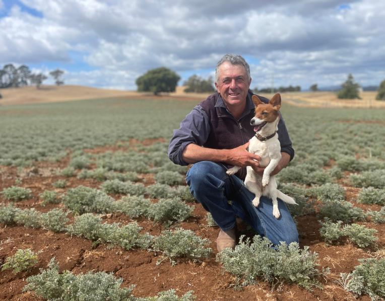 Chris Rockliff and Daisy the dog.