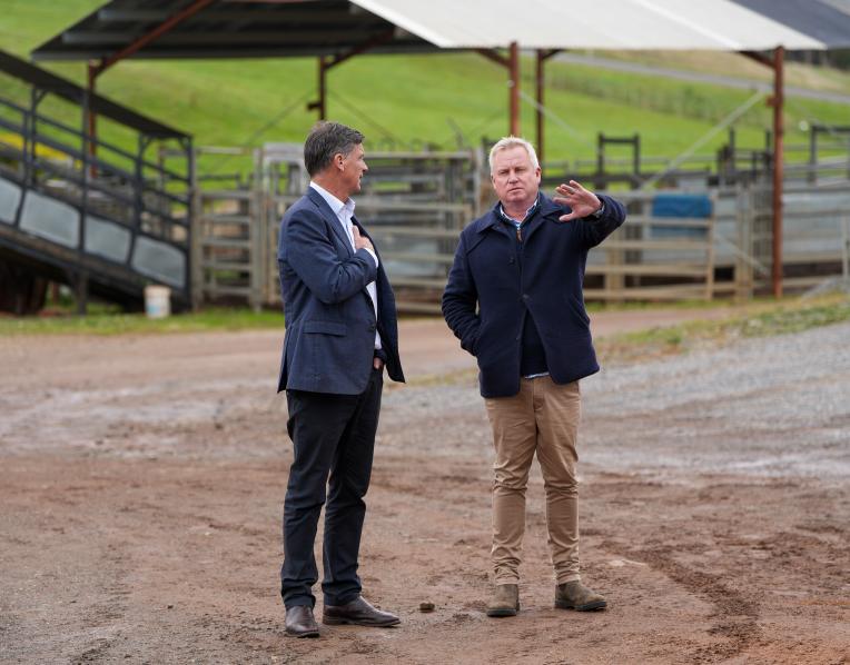 Premier Jeremy Rockliff with Federal Liberal Leader Angus Taylor