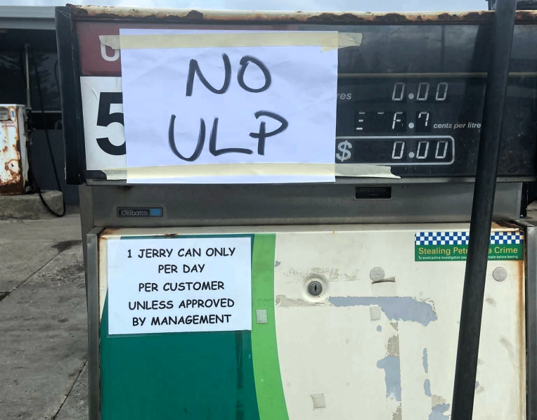 The fuel pump at King Island Motors