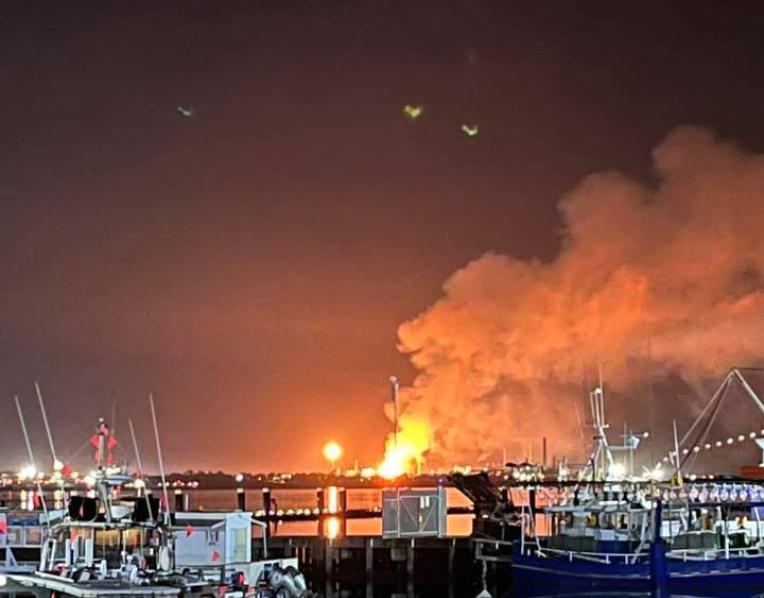 Refinery fire