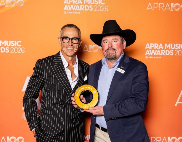 King Island Mayor Marcus Blackie at the APRA Awards