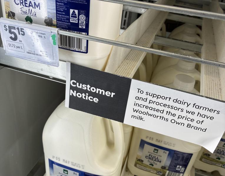 Message in Woolworths