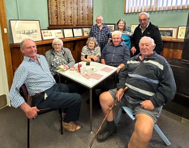 Foundation members Billy Webster, Joy Bowerman, Neil Laurie, Joey and Rodney Hazelwood, Gaylia Laurie, Paul Worldon and Bill Lodge.