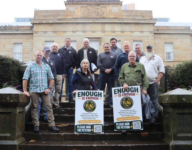 Farmers outside Parliament House