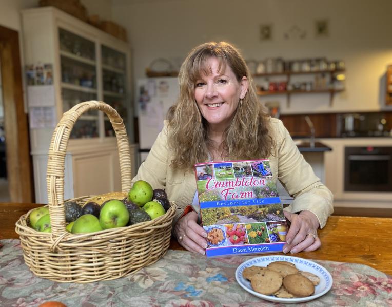 Dawn Meredith with her new cookbook