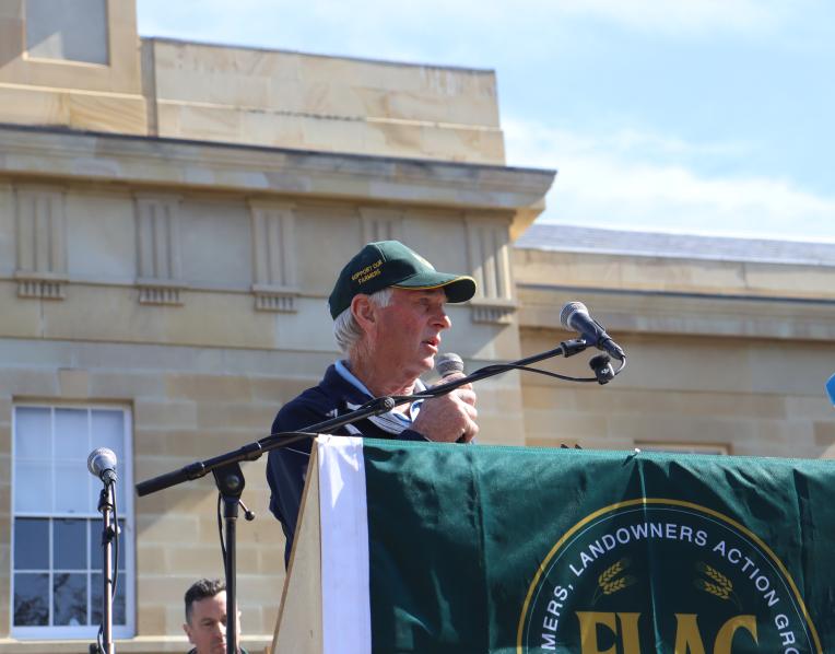 Lindsay White at the FLAG rally.