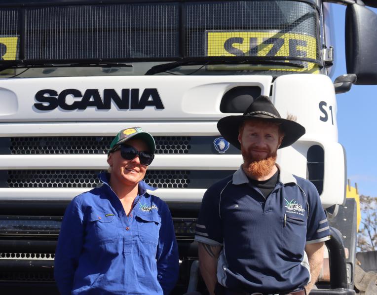 Nik and Renee Harvey from Harvey’s Fertiliser Services 