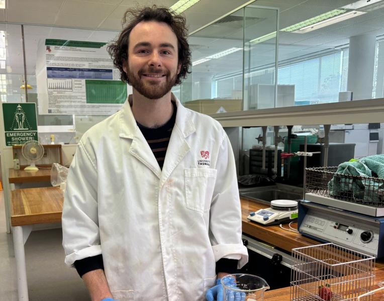 Bachelor of Agricultural Science Honours student Fin Walton.