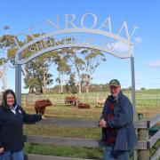 Dunroan Shorthorn owners Richele and Phillip Loane.