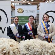 Olivia Baker after finishing first at the national young Merino fleece judges competition