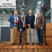 Primary Industries Minister Gavin Pearce, Liberal Lyons MHA Jane Howlett, Midland Agricultural Association member Kip Gray and Liberal Lyons MHA Mark Shelton