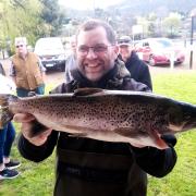 Adam Williams with his 1.646kg trout