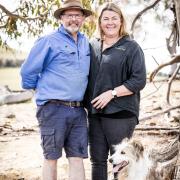 Tim and Jane Parsons with their sidekick Billy