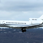From Canberra to King Island, the RAAF Falcon 7X brings VIP style to Bass Strait skies.